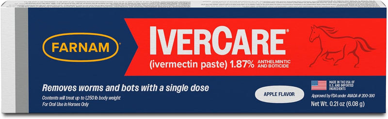 Farnam IverCare (ivermectin Paste) 1.87%, Horse Dewormer, 0.21 oz
