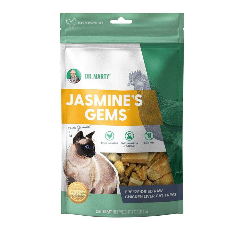 Dr. Marty Jasmine’s Gems 100% Freeze-Dried Chicken Liver Cat Treat 4 oz