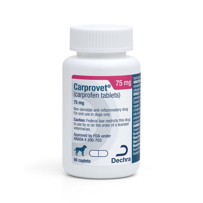 Carprovet® (carprofen Tablets) Caplets for Dogs - 75mg, 60 caplets