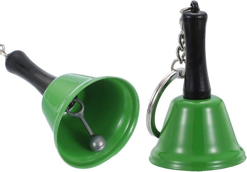 PATIKIL 2 PCS Mini Hand Bell, Call Bell Small Pet Collar Bells Keychain Cute Bulk Loud Jingle with Keychain for Dog Coll
