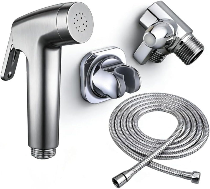Dog Shower Attachment Kit, 8FT Hose & Handheld Dog Sprayer, No-Drill Holder