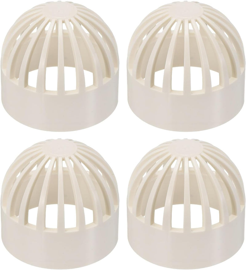 PATIKIL 2.5 Inch (63mm) Fish Cover Permeable Cap, 4 Pcs PVC Breathable Cap Aquarium Guard Fish Tank Intake Cover, White
