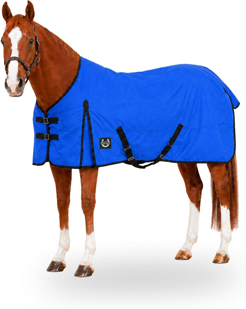 Horse Blanket 600D Ripstop Winter Turnout Blanket, 250 GSM Polyfill, 100% Waterproof & Breathable, Cold Weather Horse Bl