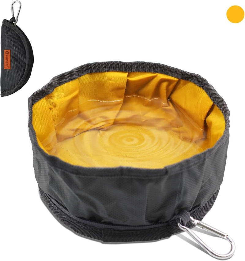 LumoLeaf Collapsible Dog Travel Bowl, 8 Cups Large Lightweight Foldable Bowl, Water and Food Bowls for Pets Dogs Cats wi