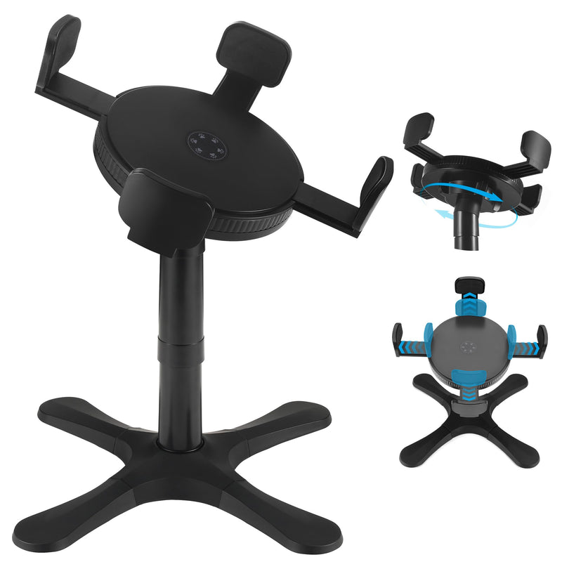 Dog Bowls Elevated Adjustable Stand, Raised Bowl with 3 Heights & Tilted Feeding Stand, Compatible with Various Bowls, for Medium & Large Breeds (1 Pack) Black