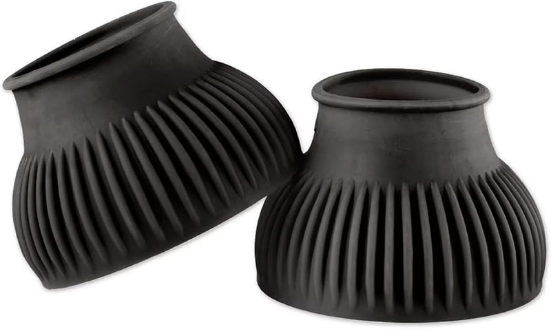 SmartEquine Horse Bell Boots, Pair (2), Medium (M), Black
