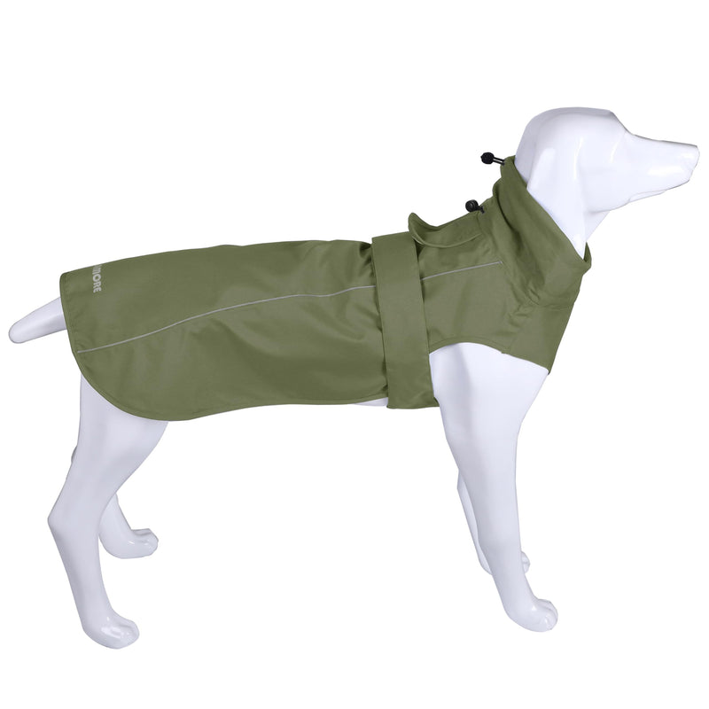 Adjustable Waterproof Dog Raincoat for Dogs,Lightweight Pet Rain Jacket Puppy Clothes with Reflective Strip for Small Medium Large Dogs (Army Green, Medium)