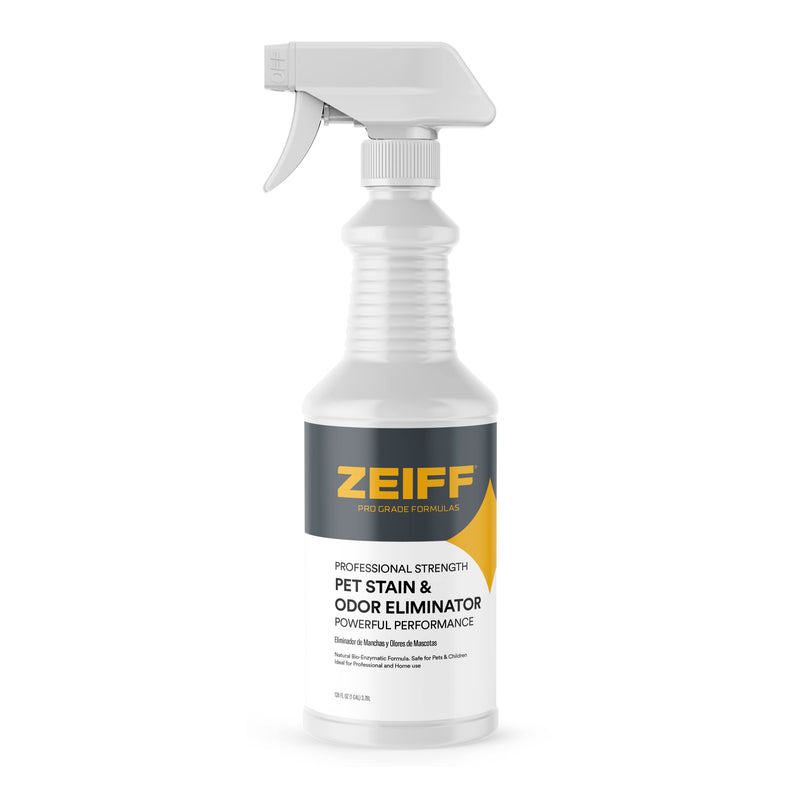 Zeiff Pet Stain and Odor Remover - Pet Odor Eliminator for Home and Professional Use - Carpet Stain Remover - Pet Urine Enzyme Cleaner for Dog and Cat Pee, Feces, and Fluids - 32 oz
