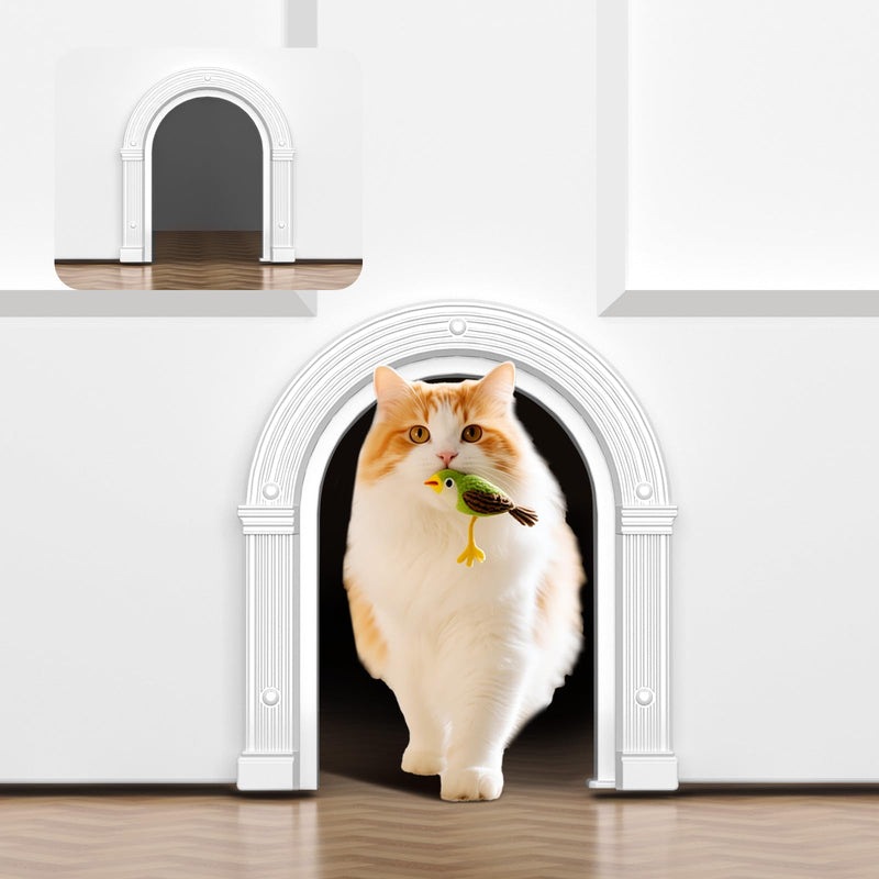 Cat Door for Interior Doors Large - No-Flap, No Training Needed, Fits Cats Up to 25 lbs, Easy Installation in Minutes, Fits 1.25