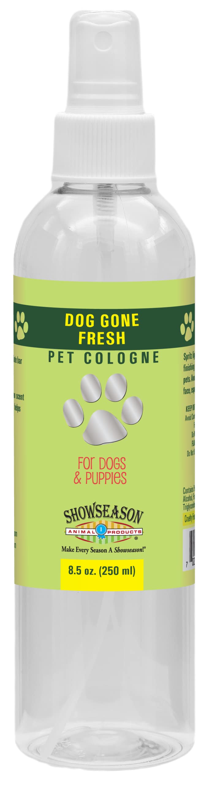 Showseason® Dog Gone Fresh Pet Cologne 8.5 oz for Dogs | Long-Lasting Odor Eliminator, Cruelty-Free, Paraben-Free, Biodegradable and Non-Toxic, Made in The USA