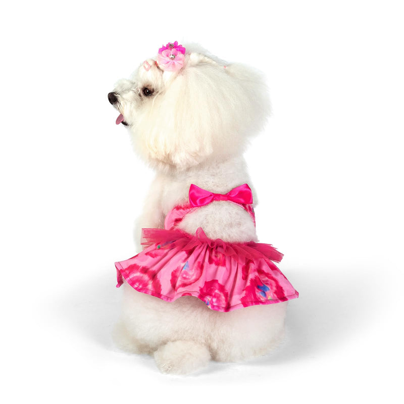 CuteBone One Piece Dog Bikini Swimsuit Dress - Puppy Bathing Suit Costume for Small Dogs - Comfortable & Stylish Pet Clothes for Summer Pool, Beach & Play LTDB01S