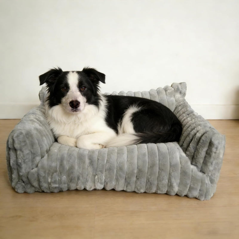 Cat Couch for Pets - Cute Cat Beds for Indoor Cats with Removable Cover, Washable Soft Corduroy Plush, Fluffy Supportive
