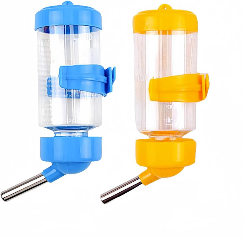 2 PCS Pet Cage Water Bottle No Drip Small Animal Water Bottle, Hanging Hamsters Water Bottle,for Rabbit, Guinea Pig, Hed