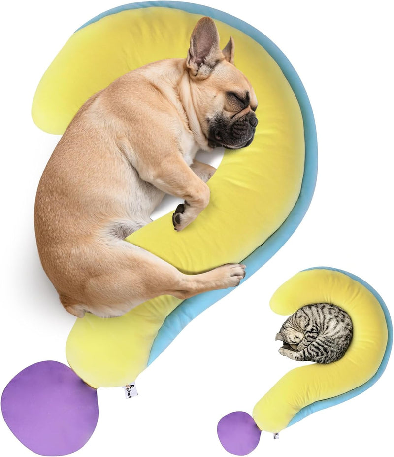 Dog Calming Pillow – Soft Plush Cat Body Pillows for Small/Medium/Large Dogs, Cozy Cotton-Filled Dog Neck Pillow, Cute D