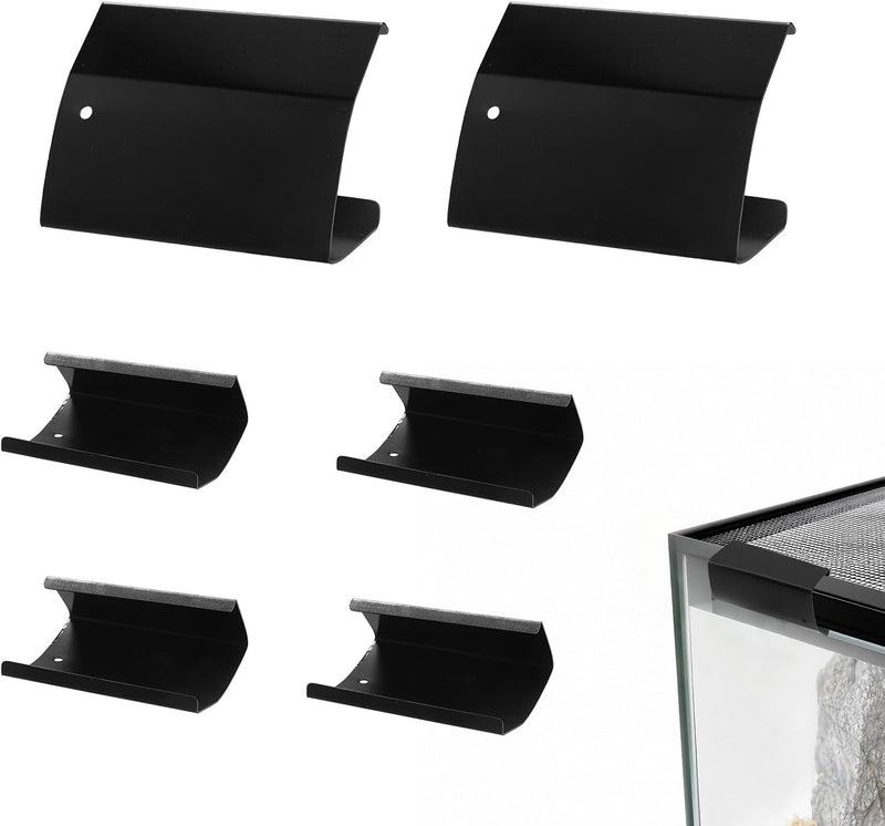 6pcs Large Reptile Tank Clips, Metal Heavy Duty Terrarium Tank Cover Clip Replacements Suitable for 30-Gallon or Larger