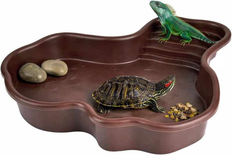 Petmolico Large Reptile Water Dish Non-Slip Bottom Habitat Accessories