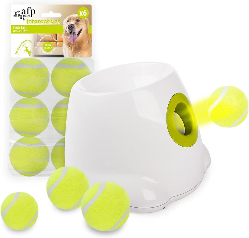 ALL FOR PAWS Automatic Ball Launcher for Dogs Interactive Puppy Pet Ball Indoor Thrower Fetch Machine, 3 Balls Included