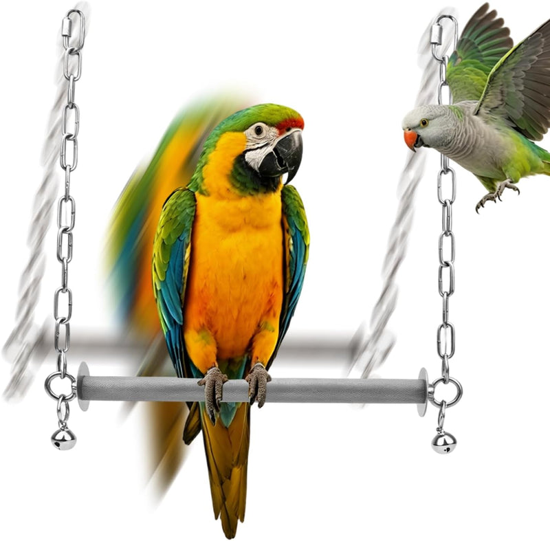 Litewoo Stainless Steel Large Bird Swing Perch Stand Toy for Parrot