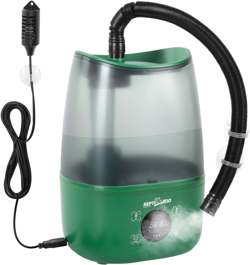 REPTIZOO Reptile Humidifier Fogger, 4L Large Reptile Fogger with Humidity Control, Terrarium Humidifiers with Extended T