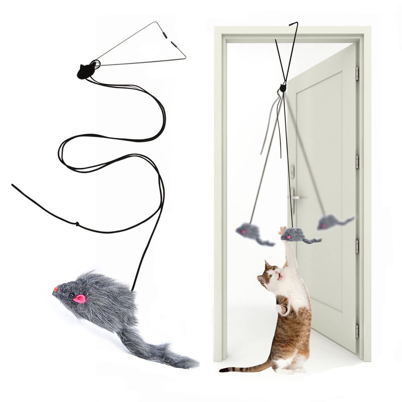 Kalimdor Interactive Cat Feather Toys,Retractable Teaser Toy ,Hanging Interactive Toys for Indoor Cats Kitten Play Chase Exercise, Kitten Mental Exercise Toys (1 Pack)
