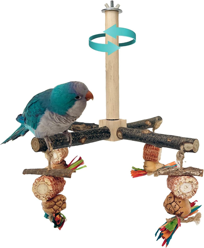360ยฐ Rotating Bird Perch Toy for Small Birds, 1 Pack
