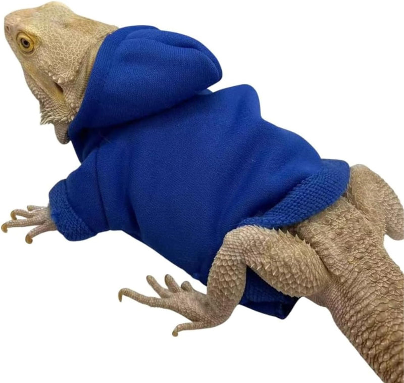 Lizards Clothes for Bearded Dragon - Handmade Cotton Hoodies Warm Sweater Coat Reptiles Apparel Costume Skin Protection