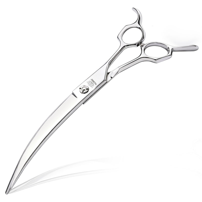 YUJINXI Curved Dog Grooming Scissors 7.5 In, VG10 Steel Pet Grooming Shears for Dogs, Professional Curved Scissors for Trimming Face, Paws, Ears and Body