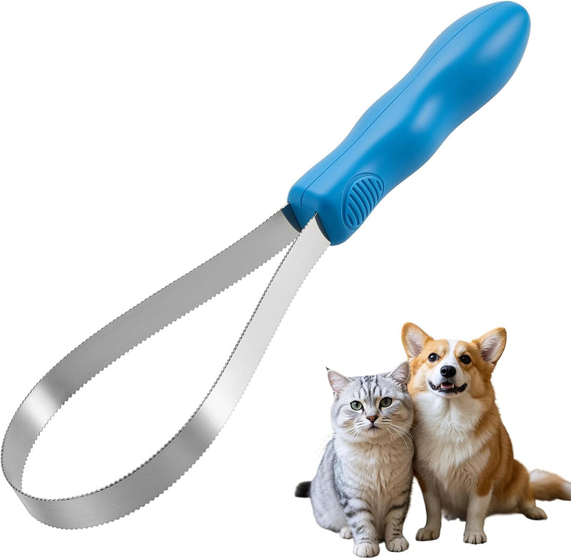 Dual‑Sided Grooming Blade for Dogs Horse Shedding Tool with Grip
