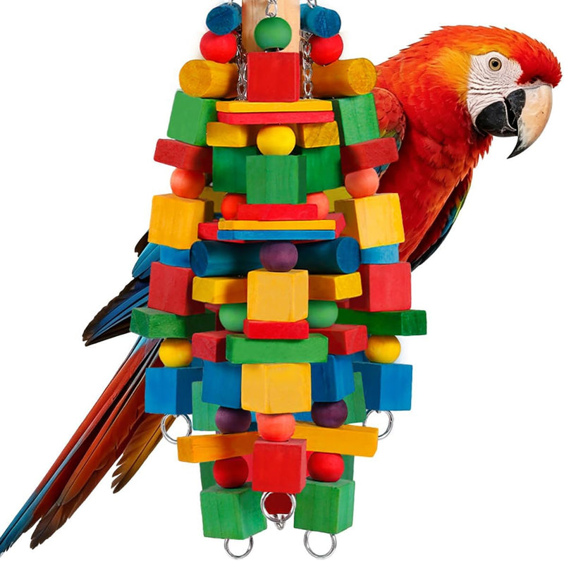 Bird Toys Parrot Toys Natural Wood Blocks Bird Chew Toy