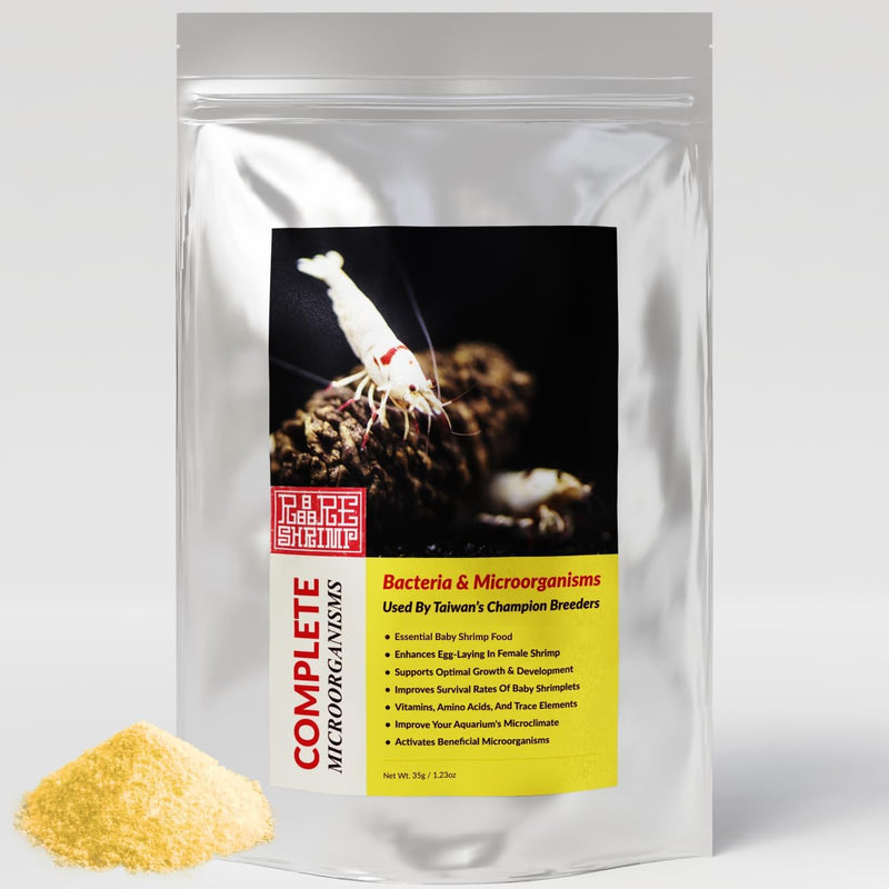 Professional Shrimp Microbial Food Powder - Biofilm & Microorganism Booster - Increases Shrimplet Survival - Taiwan Form