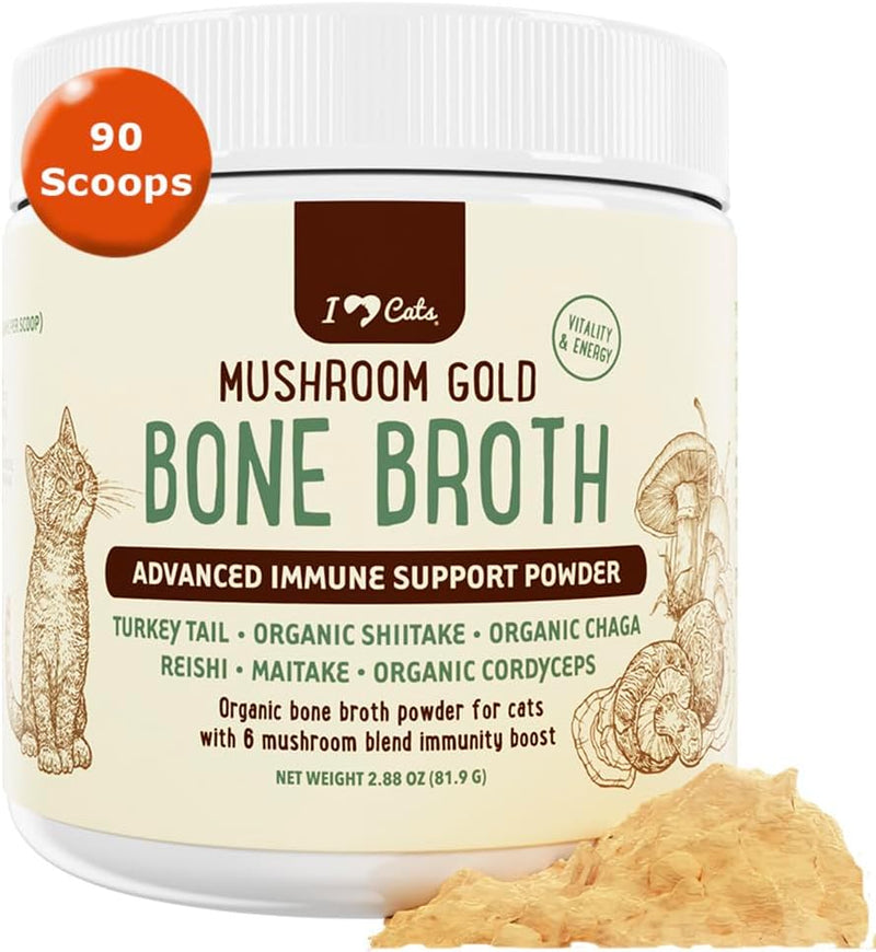 iHeartCats Bone Broth & Turkey Tail Mushroom Powder for Cats