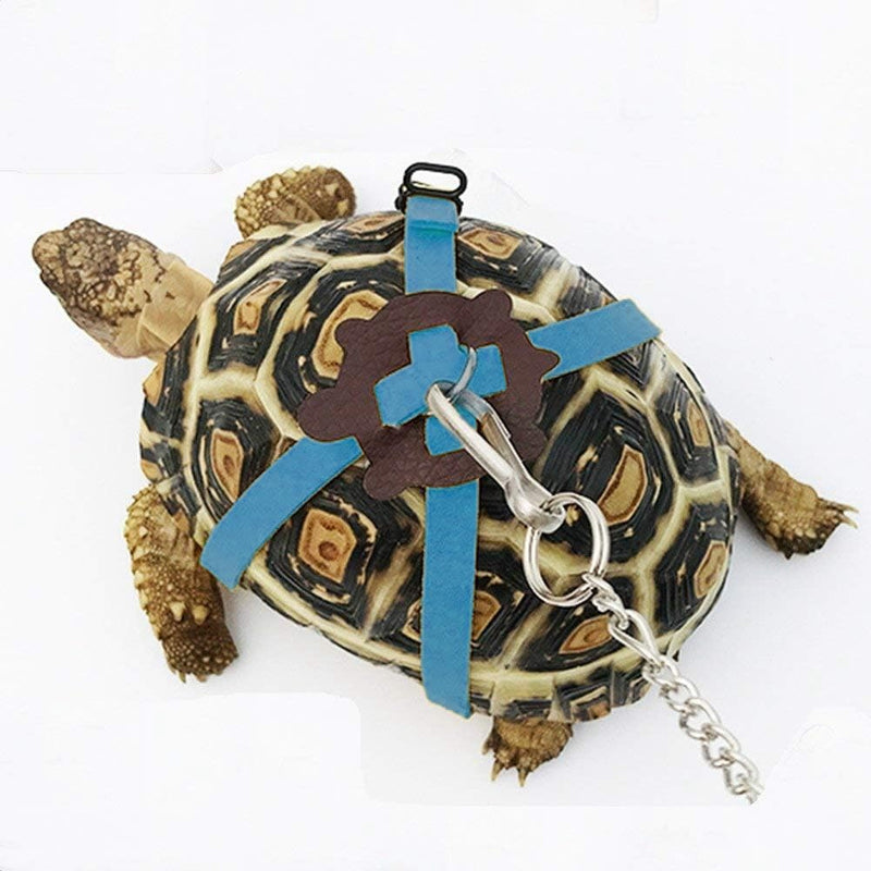 Adjustable Turtle Harness Leashes Soft Leather Harness Strap for Tortoise Pet Outdoor Walking Lead Control Rope Chest Co