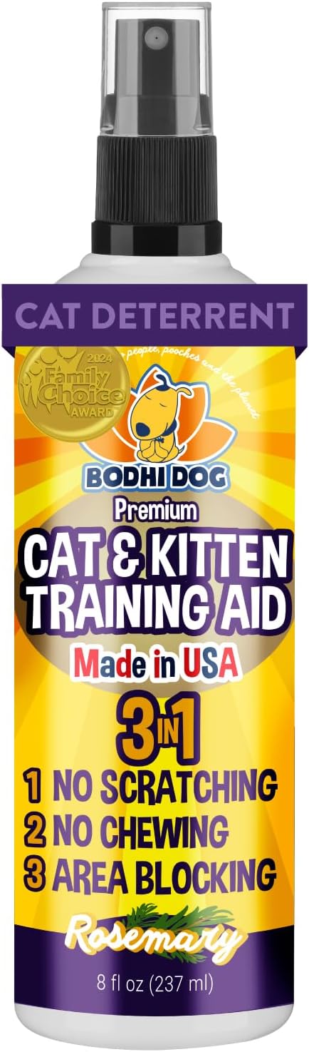 Bodhi 3-in-1 Cat & Kitten Training Aid - Cat Deterrent Spray for Indoor and Outdoor Use - Repellent to Establish Boundar