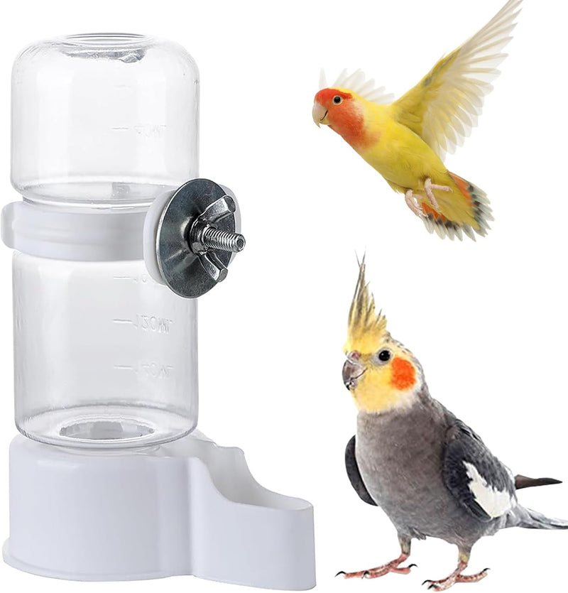 Automatic Pet Bird Water Feeder, Water Dispenser for Cage, Bird Cage Suspended Automatic Pet Water Feeder, Parrot Feeder