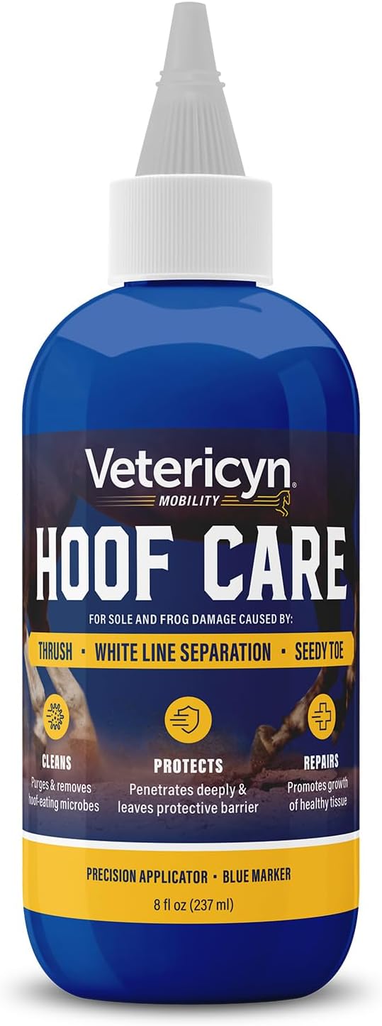 Vetericyn Mobility Equine Hoof Care for Sole and Frog Damage Caused by Thrush, White Line Separation, and Seedy Toe. 8 O