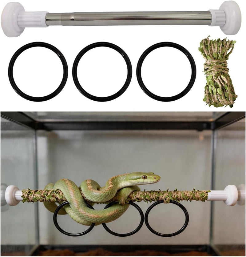 1 Set Thickened Snake Climbing Stick with Anti-Slip Pads, Decoration for Ball Python Lizard Tarantula Snake Hermit Crab
