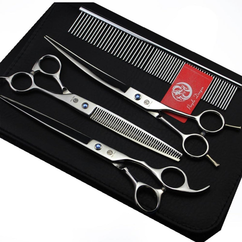 Purple Dragon 8 inch 3 in 1 Professional Pet Grooming Thinning