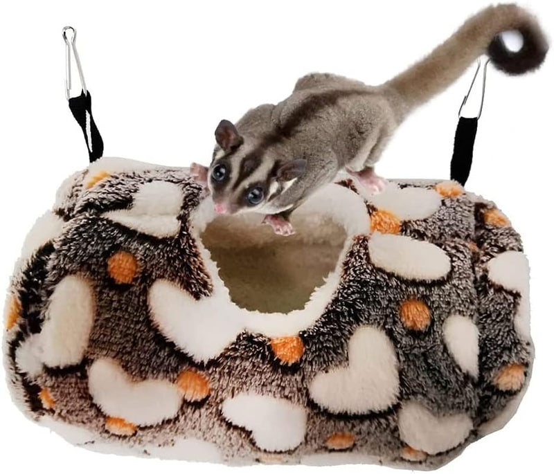 Litewoo Sugar Glider Sleeping Pouch Small Animal Hammock Bed Nest, Coffee