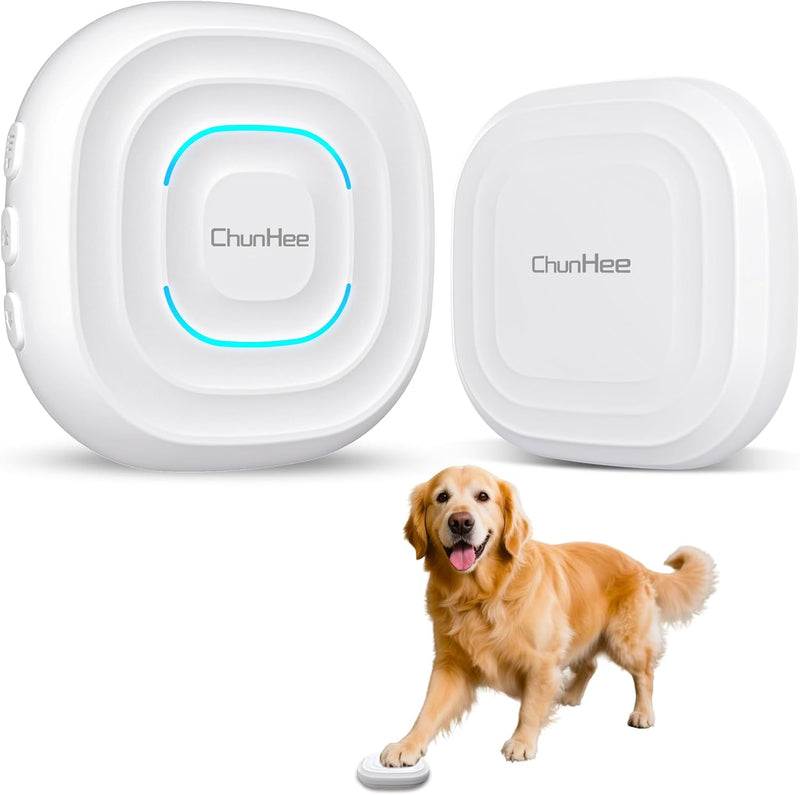 ChunHee Dog Door Bell for Potty Training – Smart Wireless Dog Bell to Go Outside – No Battery Needed, 11N Press Force, P