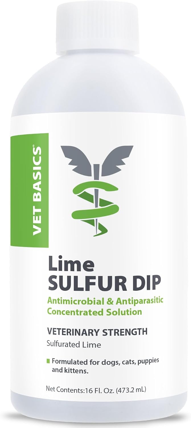 Vet Basics Lime Sulfur Dip for Dogs & Cats, Concentrated Liquid