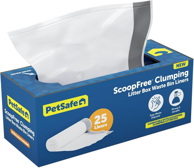 PetSafe ScoopFree SmartSpin Litter Box Waste Bin Liners, 25 Count