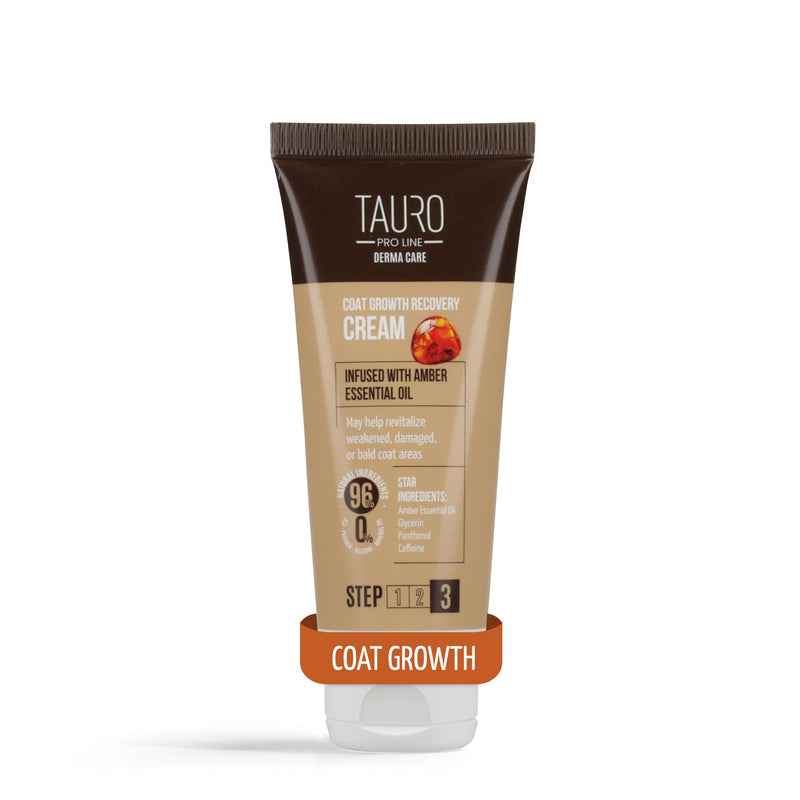 Tauro Pro Line Coat Growth Recovery Cream for Dogs & Cats – Strengthens Hair Roots & Boosts Regrowth – Dog & Cat Moisturizer for Thinning Fur, Shedding & Post-Surgery Care (Derma Care 2.5 Fl Oz)