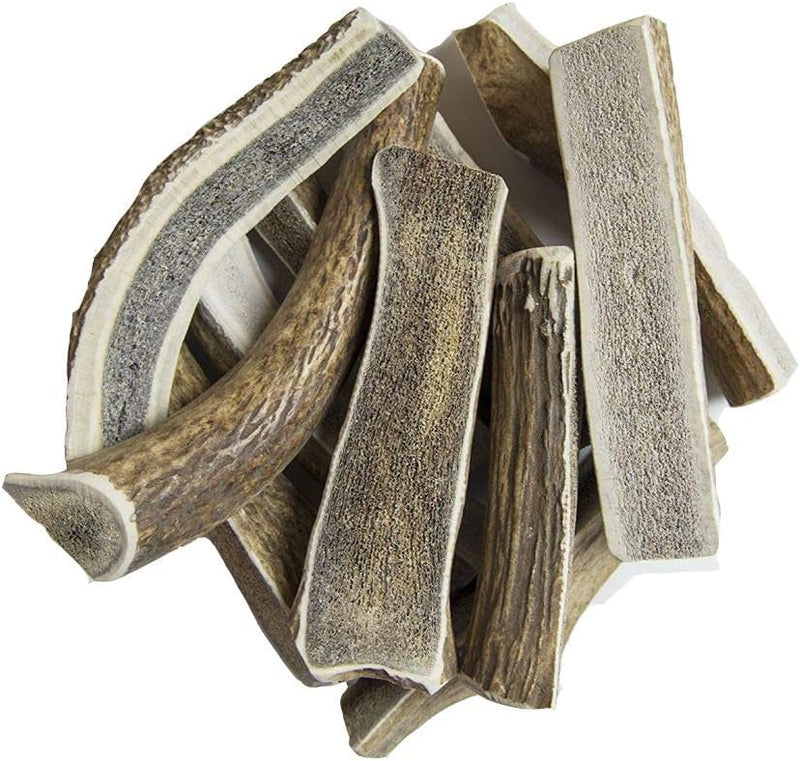 hotspot pets Premium Split Elk Antlers for Dogs - 7 Inch Large Dog Chews (2 Pack) Made in USA -Naturally Shed Antler Bon