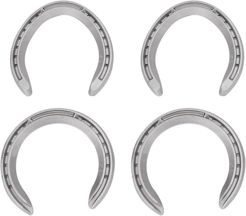 Fdit 4Pcs Aluminium Alloy Horseshoes Horse Riding Tool Equipment Accessories(3#)