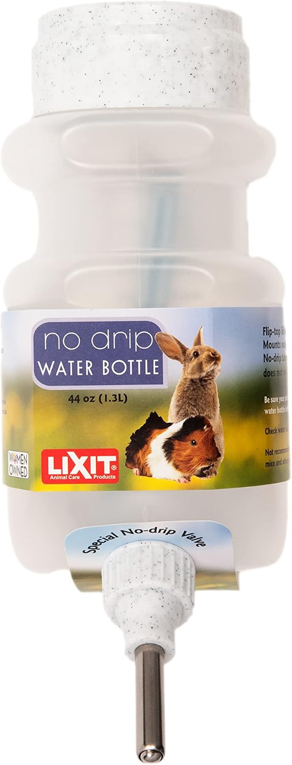 Lixit® Top Fill No Drip Water Bottles for Rabbits, Ferrets, Hamsters, Guinea Pigs, Rats, Chinchillas and Other Small Ani