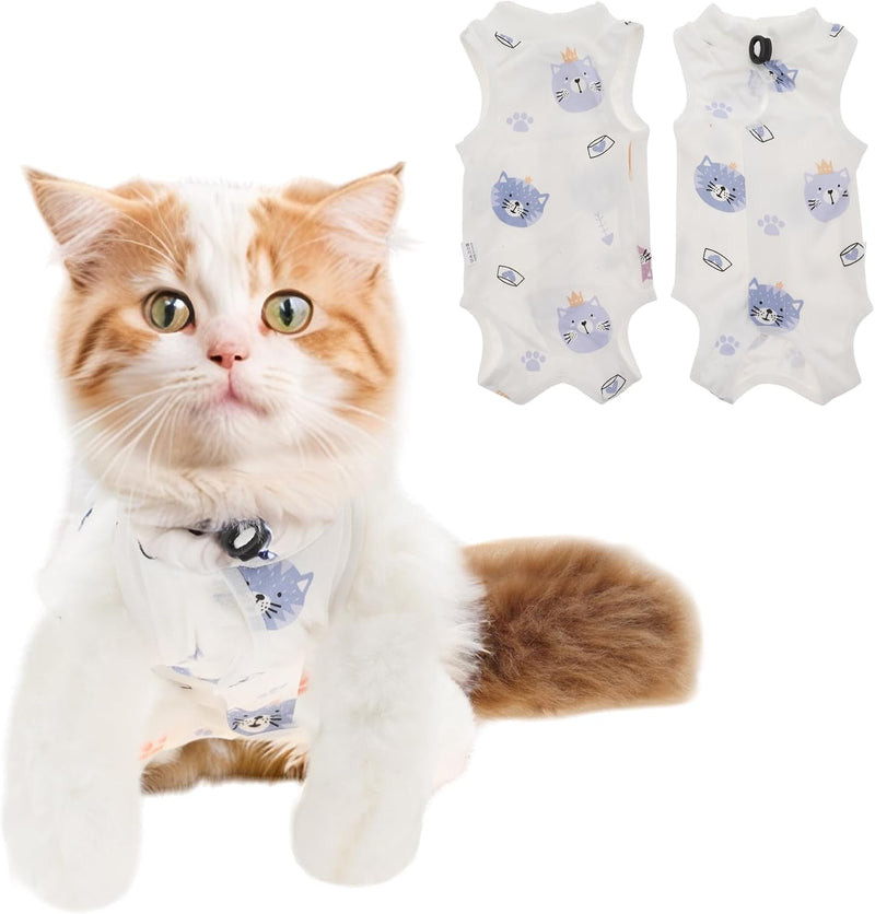 Cat Recovery Suit, Soft Breathable Cat Surgeries Suit, Cat Onesie for Cats After Surgeries, Prevents Licking Wounds