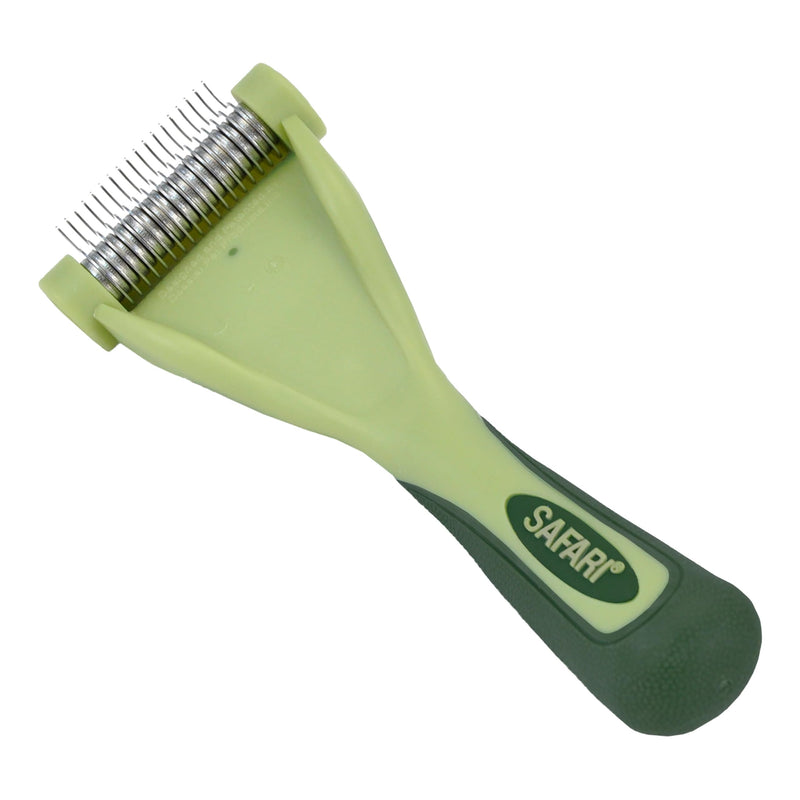 Coastal Pet Safari Shed Magic De-Shedding Tool - Long Hair Grooming Brush With Metal Comb for Cats