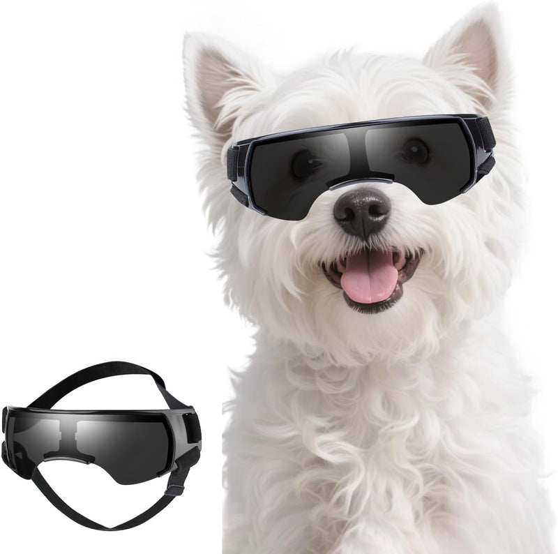Dog Goggles Small Breeds, Anti-UV Small Dog Sunglasses for Outdoor Driving Cycling Riding, Windproof Sandproof Dig Eye P