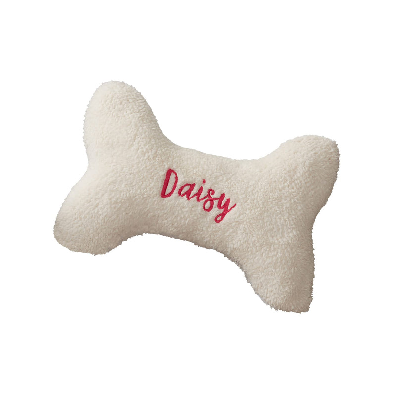Personalization Universe Personalized Dog Bone Pet Pillow - Soft, Plush Dog Bed Accesory with Custom Name Embroidery, Zipper Closure, Emroidered with Dogs Name - Large