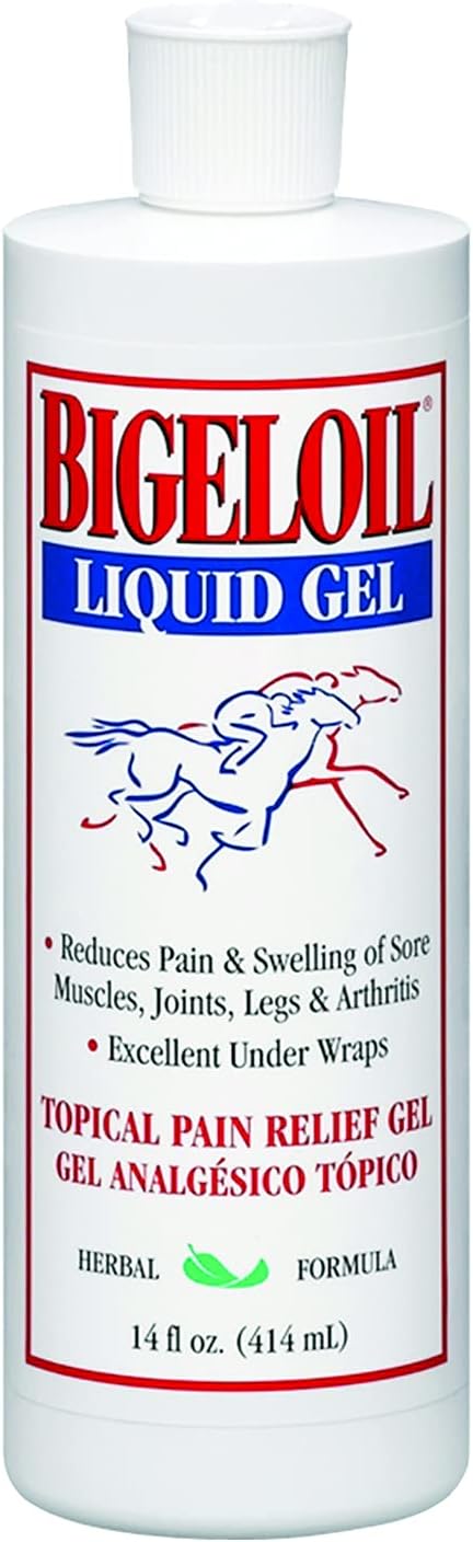 Absorbine Bigeloil Liniment Gel, Refreshing Topical Rub for Sore Muscles, 14 Fluid Ounce Bottle